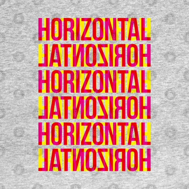 Horizontal Typography Stack (Magenta Yellow Red) by John Uttley